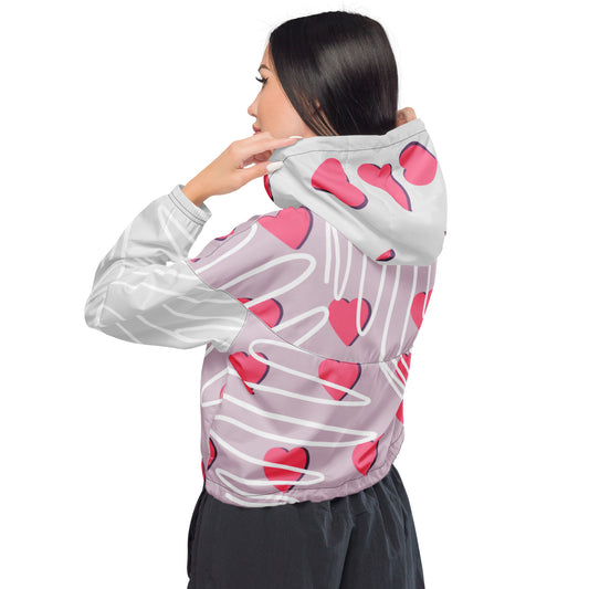 Cortavientos crop para mujer