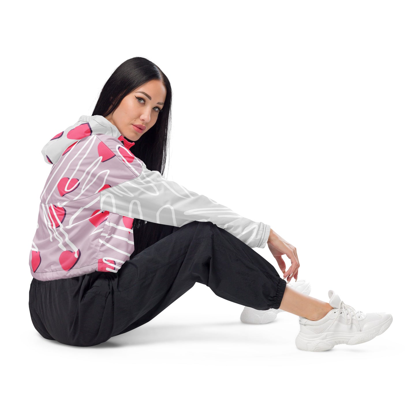 Cortavientos crop para mujer