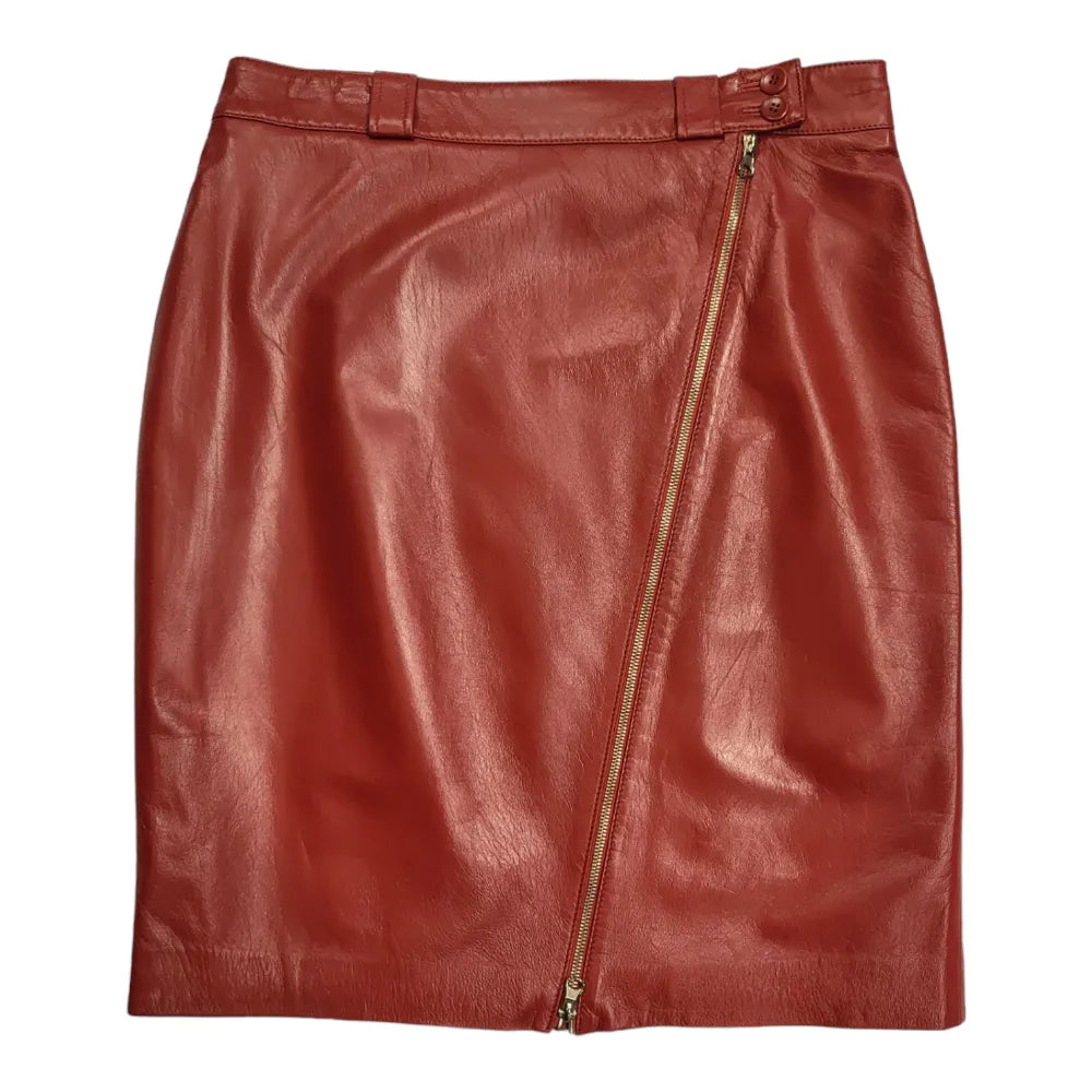 Falda cremallera delantera largo medio